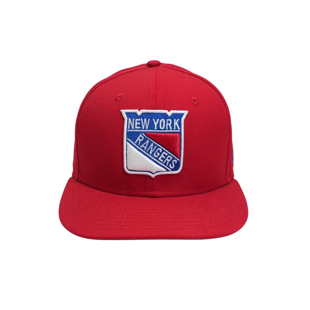 New Era 9FIFTY NY Rangers Snapback Hat Red NHL Green Undervisor Flat Bill